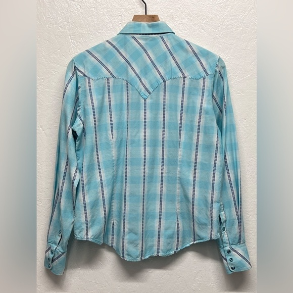 WOMEN’S Ariat Western Fitted Snap Shirt -M - Picture 7 of 11
